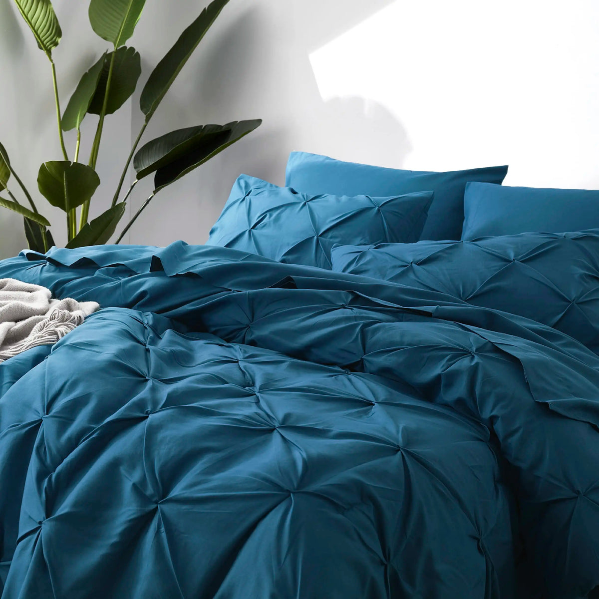 7-Piece Pintuck Luxury Comforter Set, Cloud-Like Ultra Soft All Season