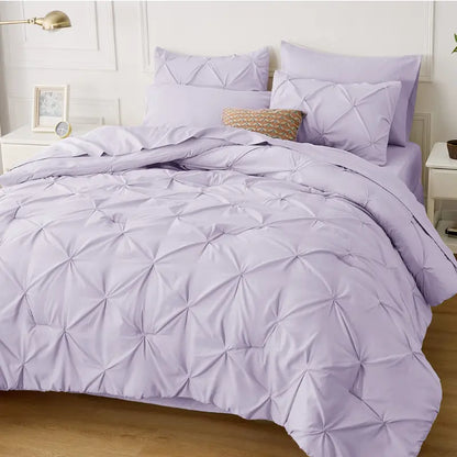 7-Piece Pintuck Luxury Comforter Set, Cloud-Like Ultra Soft All Season