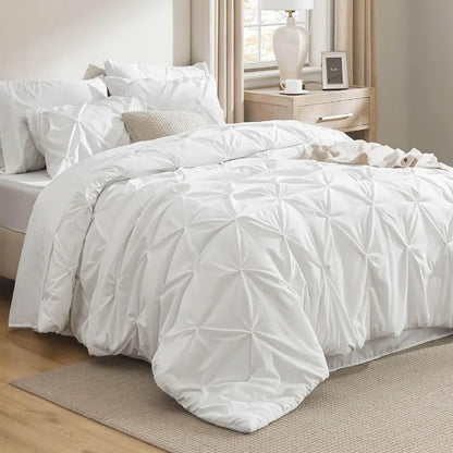 7-Piece Pintuck Luxury Comforter Set, Cloud-Like Ultra Soft All Season