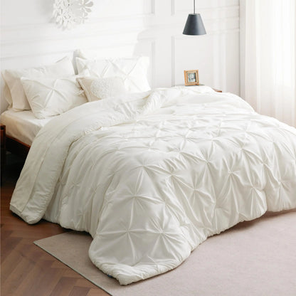 7-Piece Pintuck Luxury Comforter Set, Cloud-Like Ultra Soft All Season