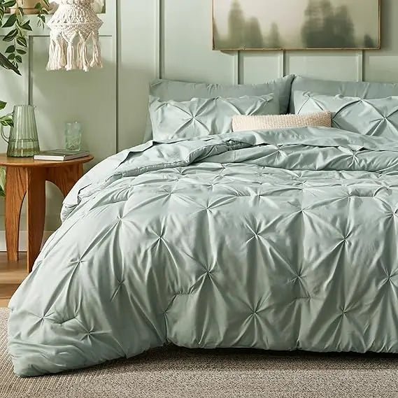 7-Piece Pintuck Luxury Comforter Set, Cloud-Like Ultra Soft All Season