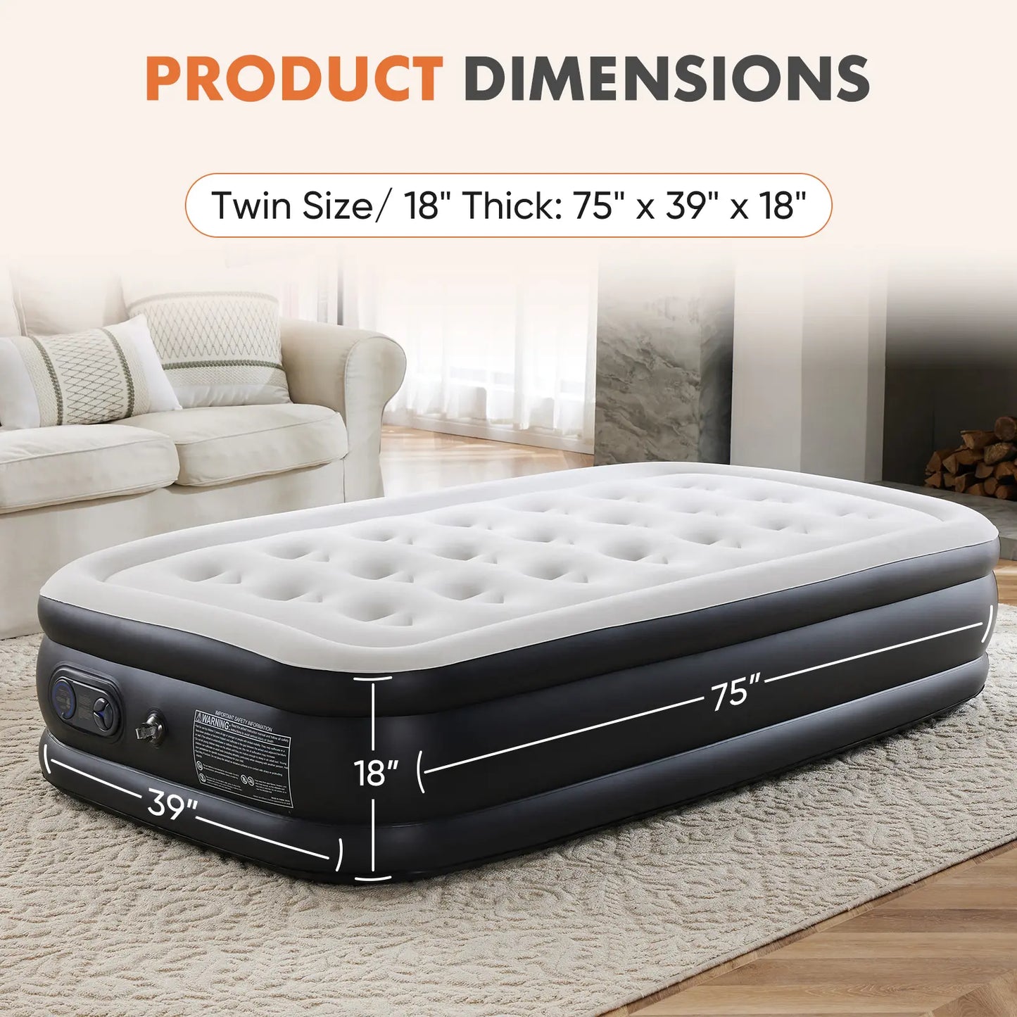 Air Mattress with Built-in Electric Pump