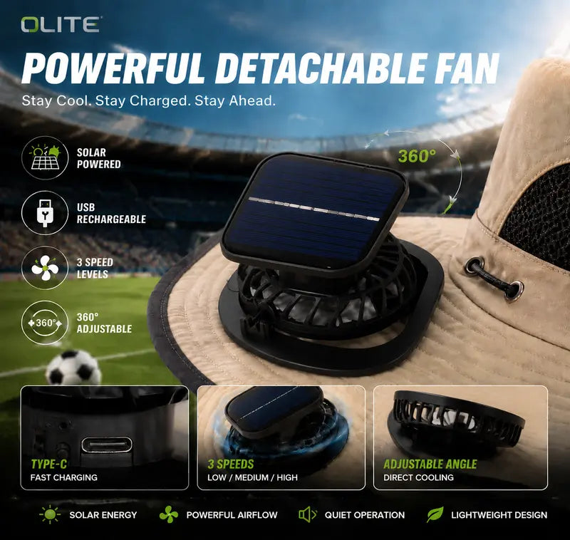 New Solar Sun Protection Hat with Solar Fan