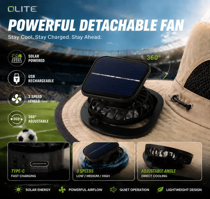 New Solar Sun Protection Hat with Solar Fan