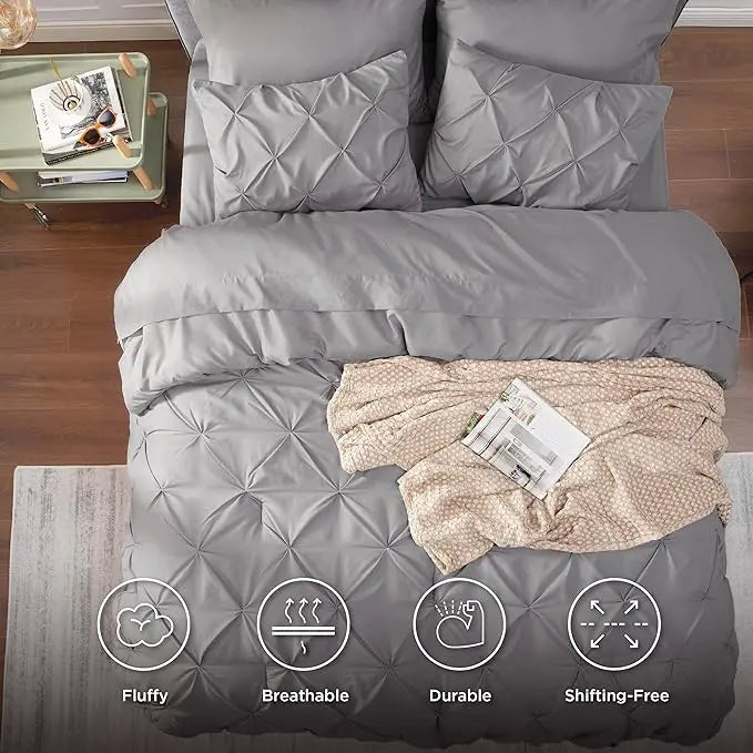 7-Piece Pintuck Luxury Comforter Set, Cloud-Like Ultra Soft All Season