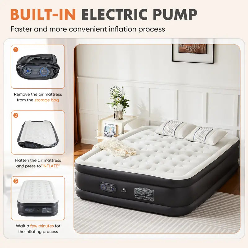 Air Mattress with Built-in Electric Pump