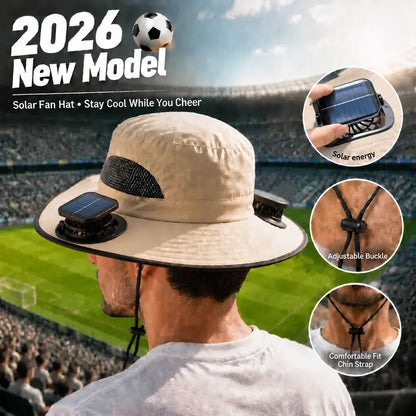 New Solar Sun Protection Hat with Solar Fan